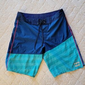 Billabong Platinum X Mens Swim Trunks Surf Board Shorts Blue Size 31